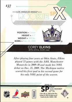 2010-11 SPx #137 Corey Elkins  Back