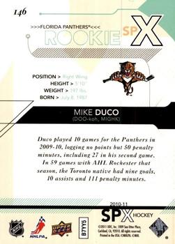 2010-11 SPx #146 Mike Duco  Back