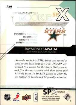 2010-11 SPx #149 Raymond Sawada  Back