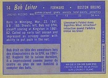 1963-64 Topps #14 Bob Leiter Back