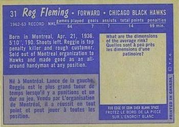 1963-64 Topps #31 Reg Fleming Back