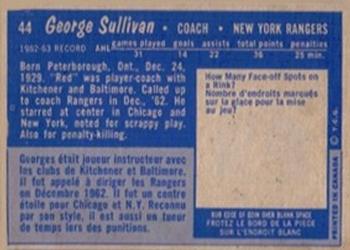 1963-64 Topps #44 George Sullivan Back