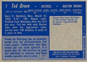 1963-64 Topps #7 Ted Green Back