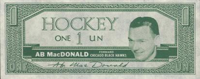1962-63 Topps - Hockey Bucks #NNO Ab McDonald  Front