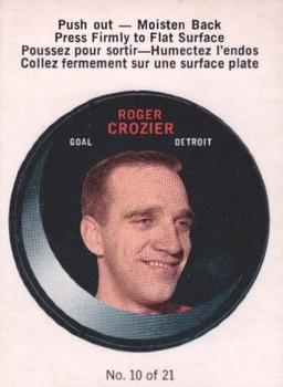 1968-69 O-Pee-Chee - Puck Stickers #10 Roger Crozier  Front