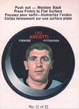 1968-69 O-Pee-Chee - Puck Stickers #11 Lou Angotti  Front