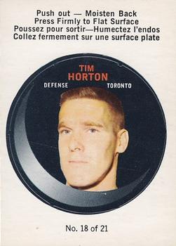 1968-69 O-Pee-Chee - Puck Stickers #18 Tim Horton  Front