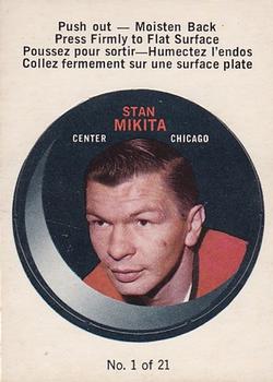 1968-69 O-Pee-Chee - Puck Stickers #1 Stan Mikita  Front
