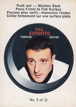 1968-69 O-Pee-Chee - Puck Stickers #5 Phil Esposito  Front