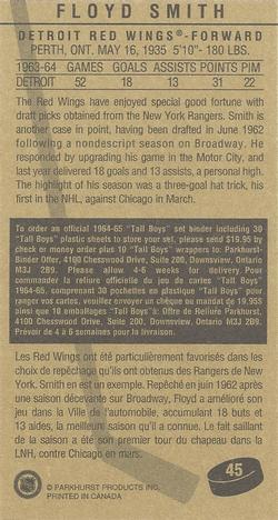 1994-95 Parkhurst Tall Boys 1964-65 #45 Floyd Smith Back