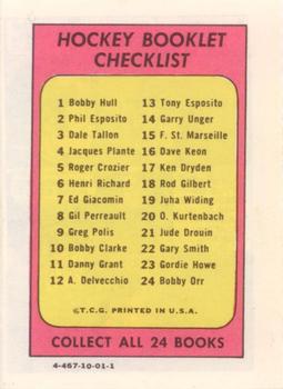 1971-72 Topps - Booklets #11 Danny Grant Back