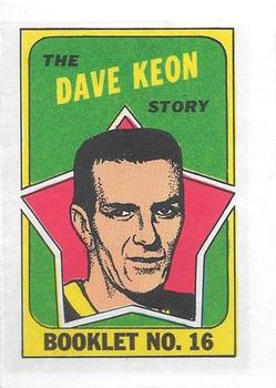 1971-72 Topps - Booklets #16 Dave Keon Front
