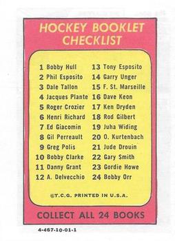 1971-72 Topps - Booklets #23 Gordie Howe Back