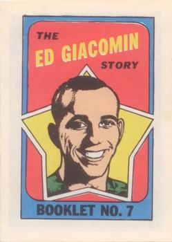 1971-72 Topps - Booklets #7 Ed Giacomin  Front