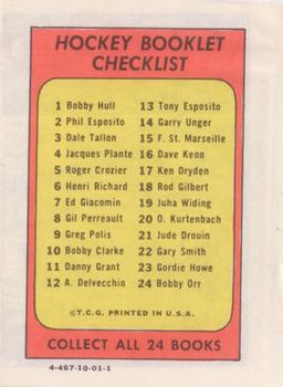 1971-72 Topps - Booklets #11 Danny Grant  Back