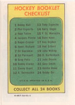 1971-72 Topps - Booklets #12 Alex Delvecchio  Back