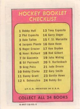 1971-72 Topps - Booklets #14 Garry Unger  Back
