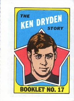 1971-72 Topps - Booklets #17 Ken Dryden  Front
