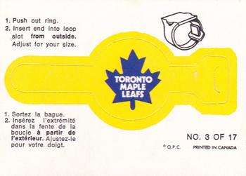 1973-74 O-Pee-Chee - Team Crest Rings #3 Toronto Maple Leafs  Front