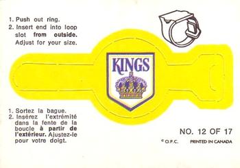 1973-74 O-Pee-Chee - Team Crest Rings #12 Los Angeles Kings  Front