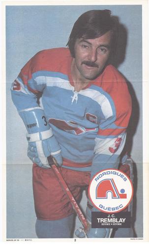 1973-74 O-Pee-Chee WHA Posters #2 J.C. Tremblay  Front