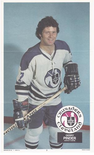 1973-74 O-Pee-Chee WHA Posters #7 Gerry Pinder  Front