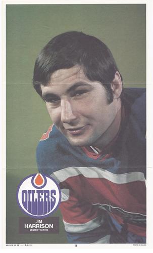 1973-74 O-Pee-Chee WHA Posters #11 Jim Harrison  Front