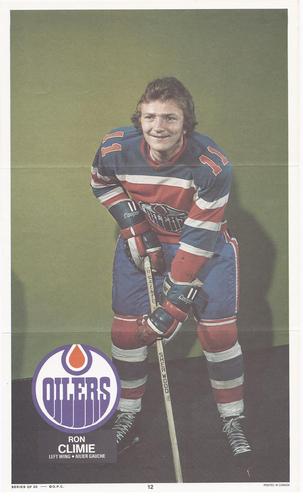 1973-74 O-Pee-Chee WHA Posters #12 Ron Climie  Front