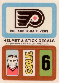1978-79 Topps - Helmet & Stick Decals #NNO Philadelphia Flyers Front