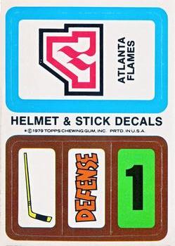 1978-79 Topps - Helmet & Stick Decals #NNO Atlanta Flames  Front