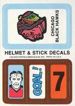 1978-79 Topps - Helmet & Stick Decals #NNO Chicago Blackhawks  Front