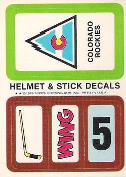 1978-79 Topps - Helmet & Stick Decals #NNO Colorado Rockies  Front