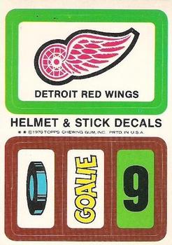 1978-79 Topps - Helmet & Stick Decals #NNO Detroit Red Wings  Front
