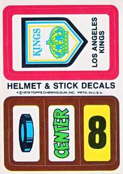 1978-79 Topps - Helmet & Stick Decals #NNO Los Angeles Kings  Front