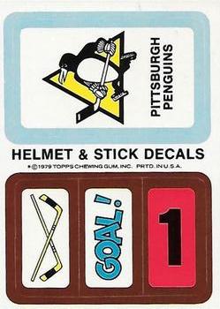 1978-79 Topps - Helmet & Stick Decals #NNO Pittsburgh Penguins  Front