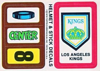 1979-80 Topps - Helmet & Stick Decals #NNO Los Angeles Kings  Front