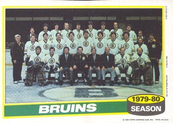 1980-81 Topps - Team Posters #4 Boston Bruins  Front