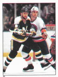 1981-82 O-Pee-Chee Stickers #21 North Stars vs. Islanders  Front