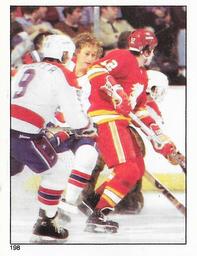 1981-82 O-Pee-Chee Stickers #198 Flames vs. Capitals  Front