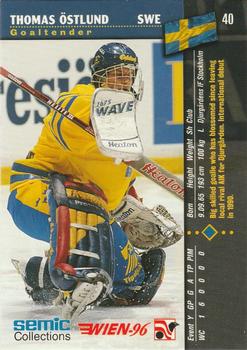 1996 Semic Collections Wien-96 #40 Thomas Ostlund Back