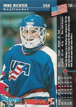 1996 Semic Collections Wien-96 #158 Mike Richter Back