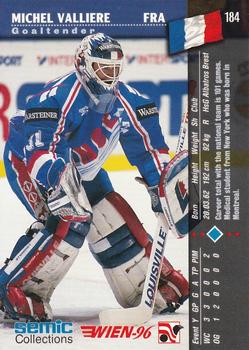 1996 Semic Collections Wien-96 #184 Michel Valliere Back