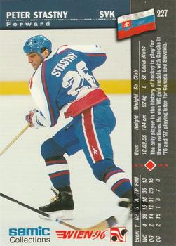 1996 Semic Collections Wien-96 #227 Peter Stastny Back