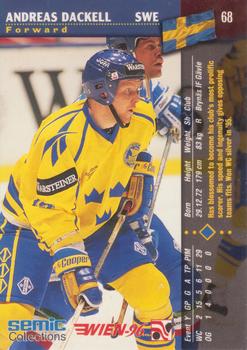 1996 Semic Collections Wien-96 #68 Andreas Dackell Back