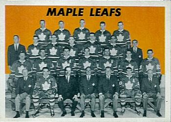 1965-66 Topps #123 Toronto Maple Leafs Team Front