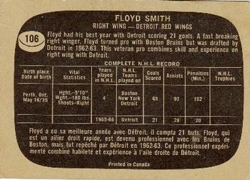 1966-67 Topps #106 Floyd Smith Back