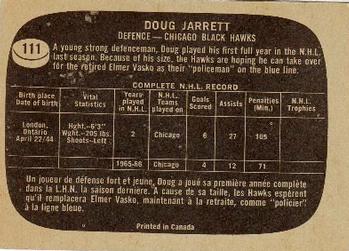 1966-67 Topps #111 Doug Jarrett Back