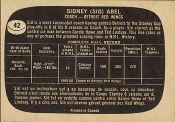 1966-67 Topps #42 Sid Abel Back