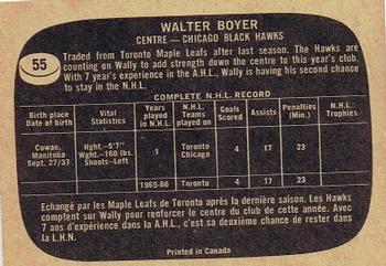 1966-67 Topps #55 Walter Boyer Back