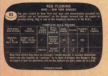 1966-67 Topps #93 Reg Fleming Back